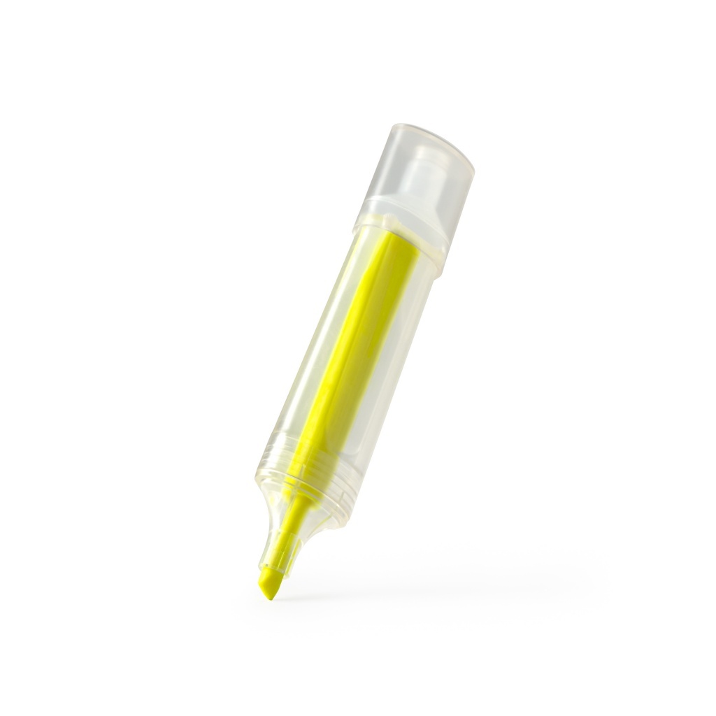 Albion - Marker fluorescencyjny wykonany z tworzywa sztucznego RPET pochodzącego z recyklingu o półprzezroczystej konstrukcji.