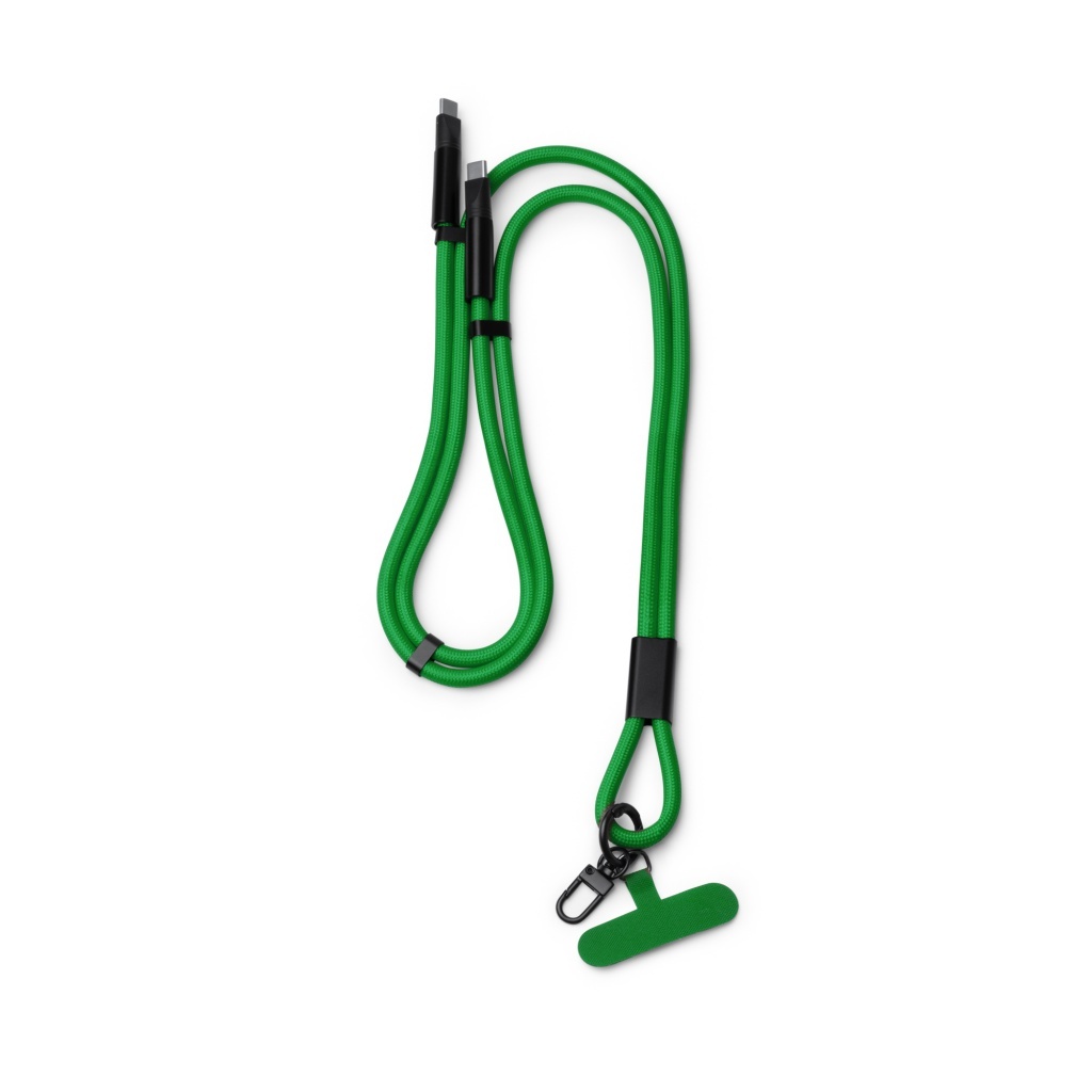 DENKI - Smycz z uchwytem na smartphone i kablem USB-C - USB-C.