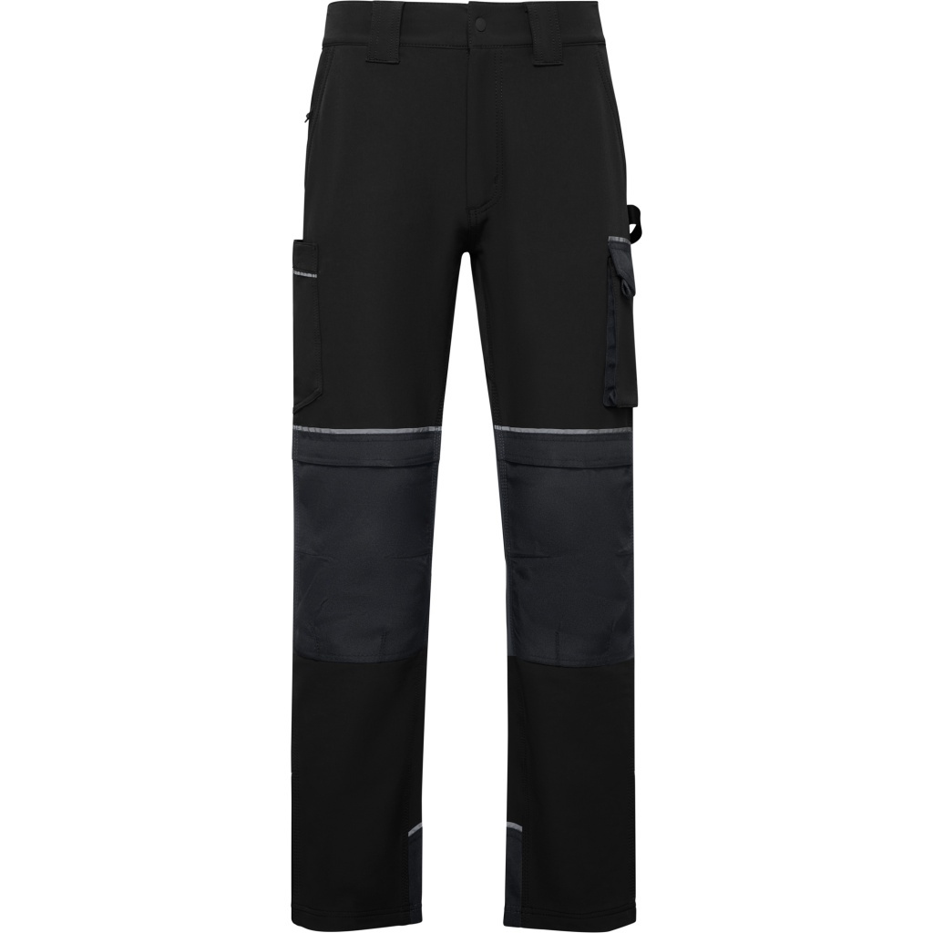 WALL - Elastyczne spodnie robocze z poliestru z wieloma kieszeniami, gramatura: 260 g/m².