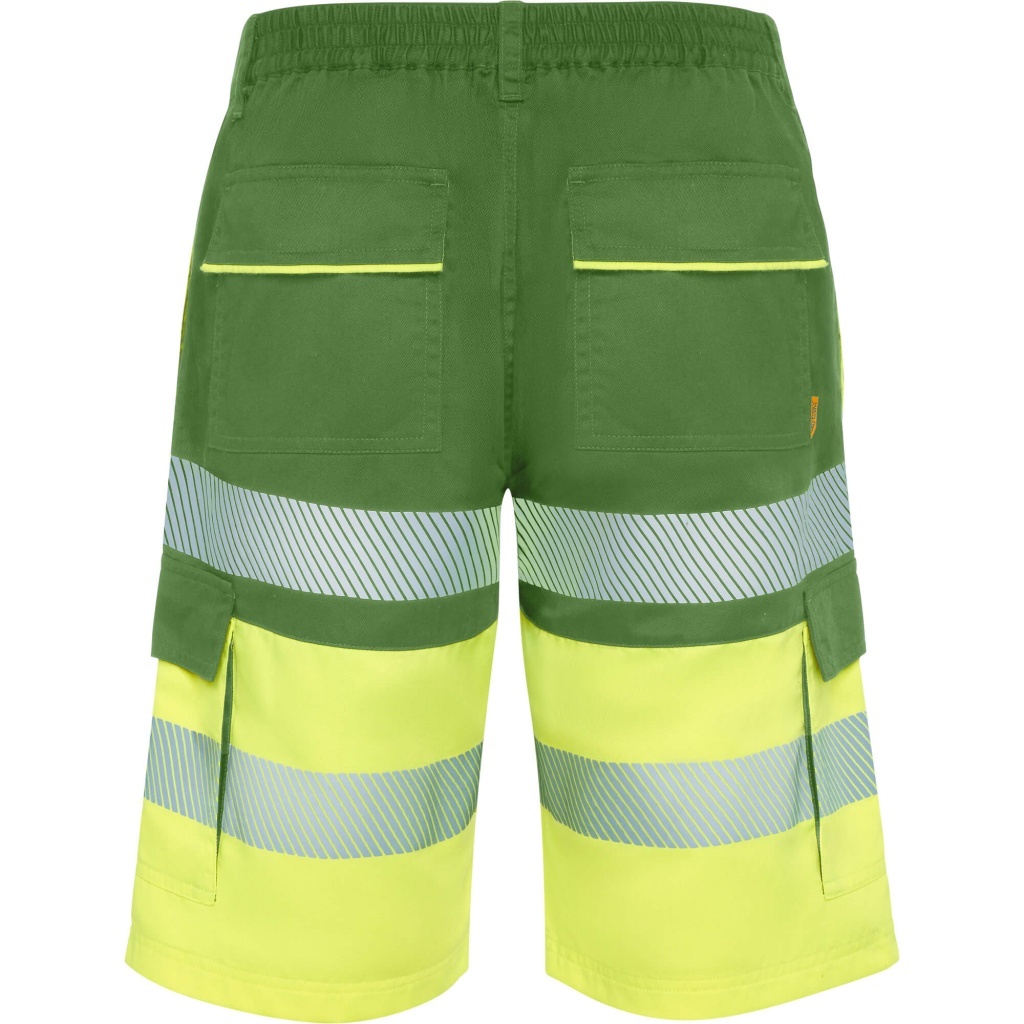 LADA - Dwukolorowe krótkie spodenki robocze o wysokiej widoczności