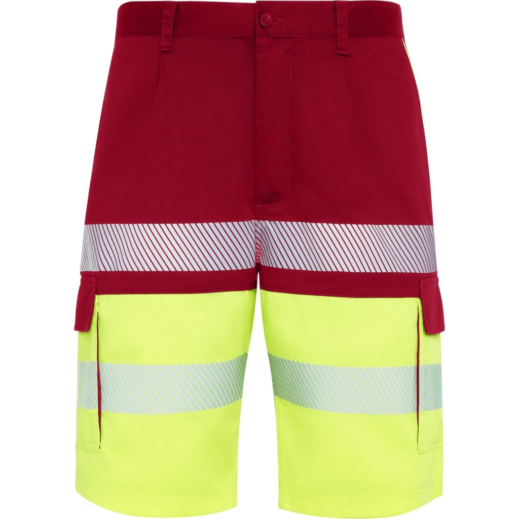 LADA - Dwukolorowe krótkie spodenki robocze o wysokiej widoczności