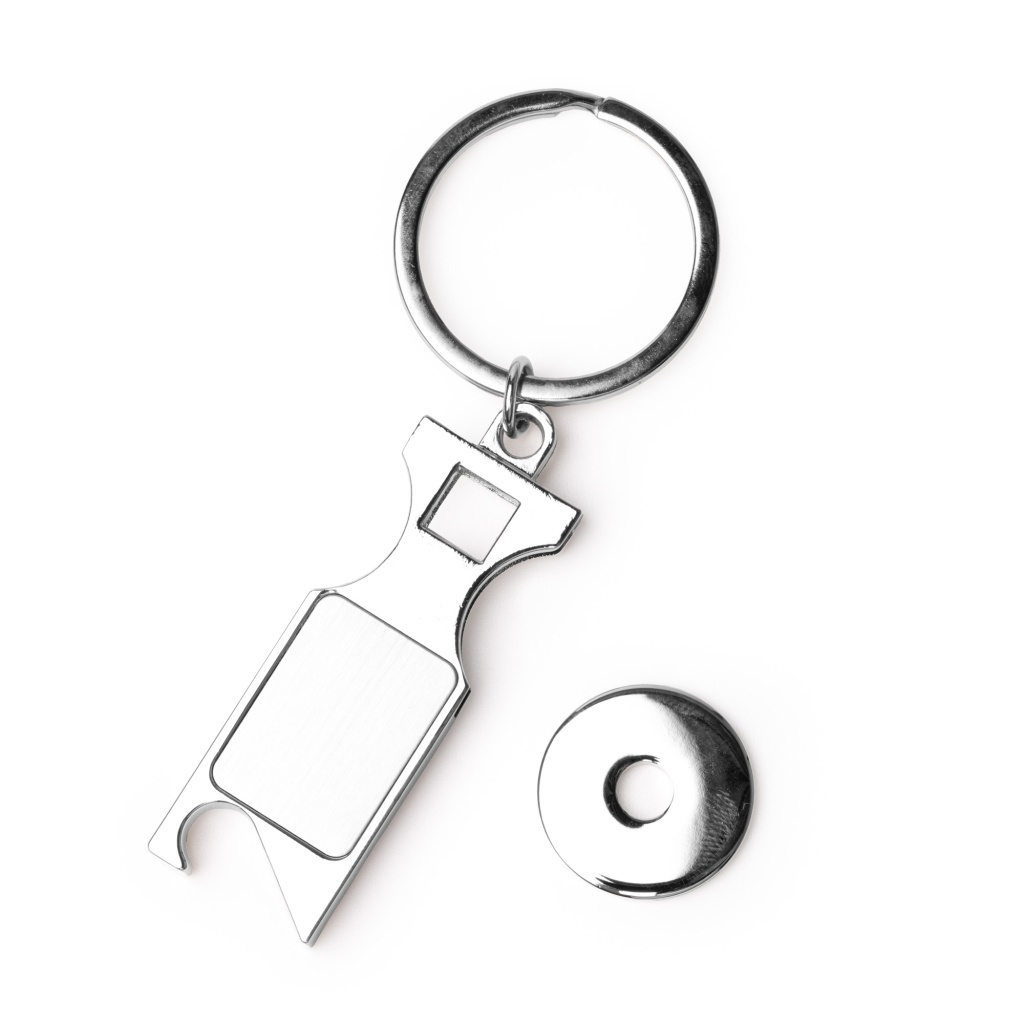 LIBOK - Metalowy brelok żetonem do wózka