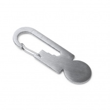 BLANEY - Wielofunkcyjny brelok z karabińczykiem i monetą do wózka na zakupy wykonany ze stali nierdzewnej