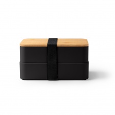 Janex - Pudełko na lunch z dwiema przegrodami i bambusową przykrywką.