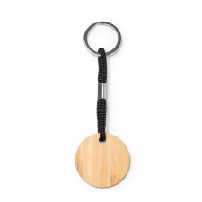 Yeste - Drewniany brelok w dwóch wzorach z wytrzymałym poliestrowym sznurkiem.